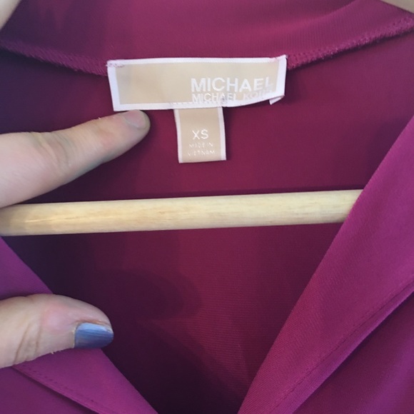 MICHAEL KORS beautiful MAGENTA top(XS) - Picture 6 of 6